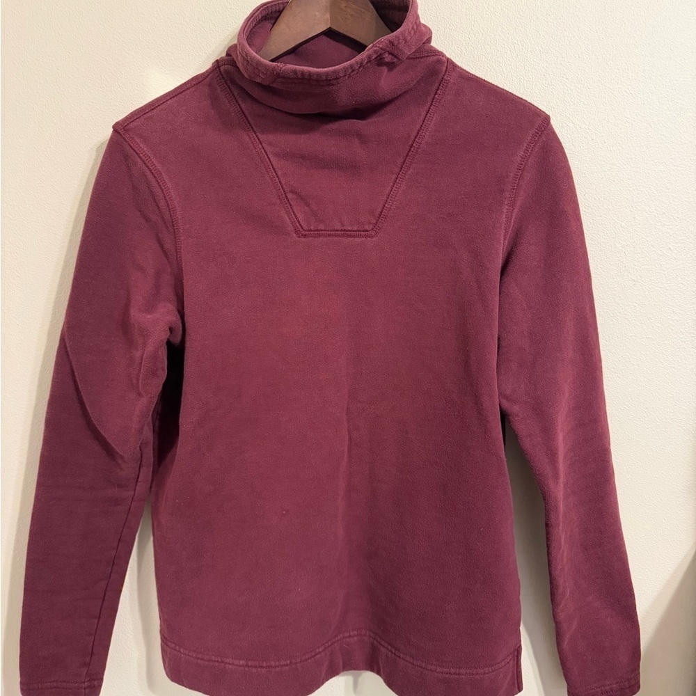 The North Face Burgundy Cozy Pullover Minimalist Mock Neck Women’s M - Picture 10 of 10